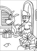 coloriage abidou avec son chien